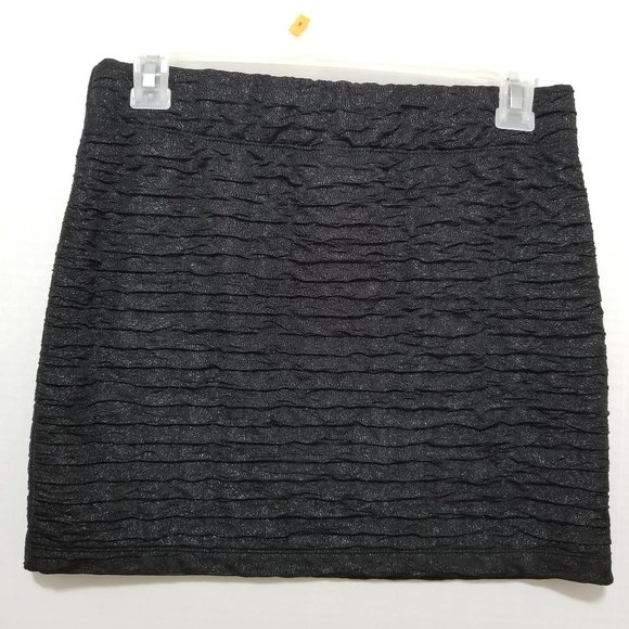 Nollie skirt Medium glittery metallic weave textured elastic pull on waist lined - Picture 2 of 13